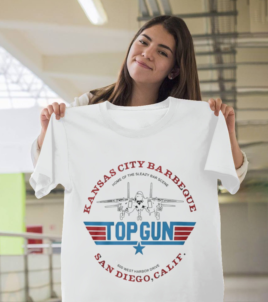 Kansas City Barbeque Top Gun Movie Filming Location San Diego Home Of The Sleazy Bar Scene T-Shirt