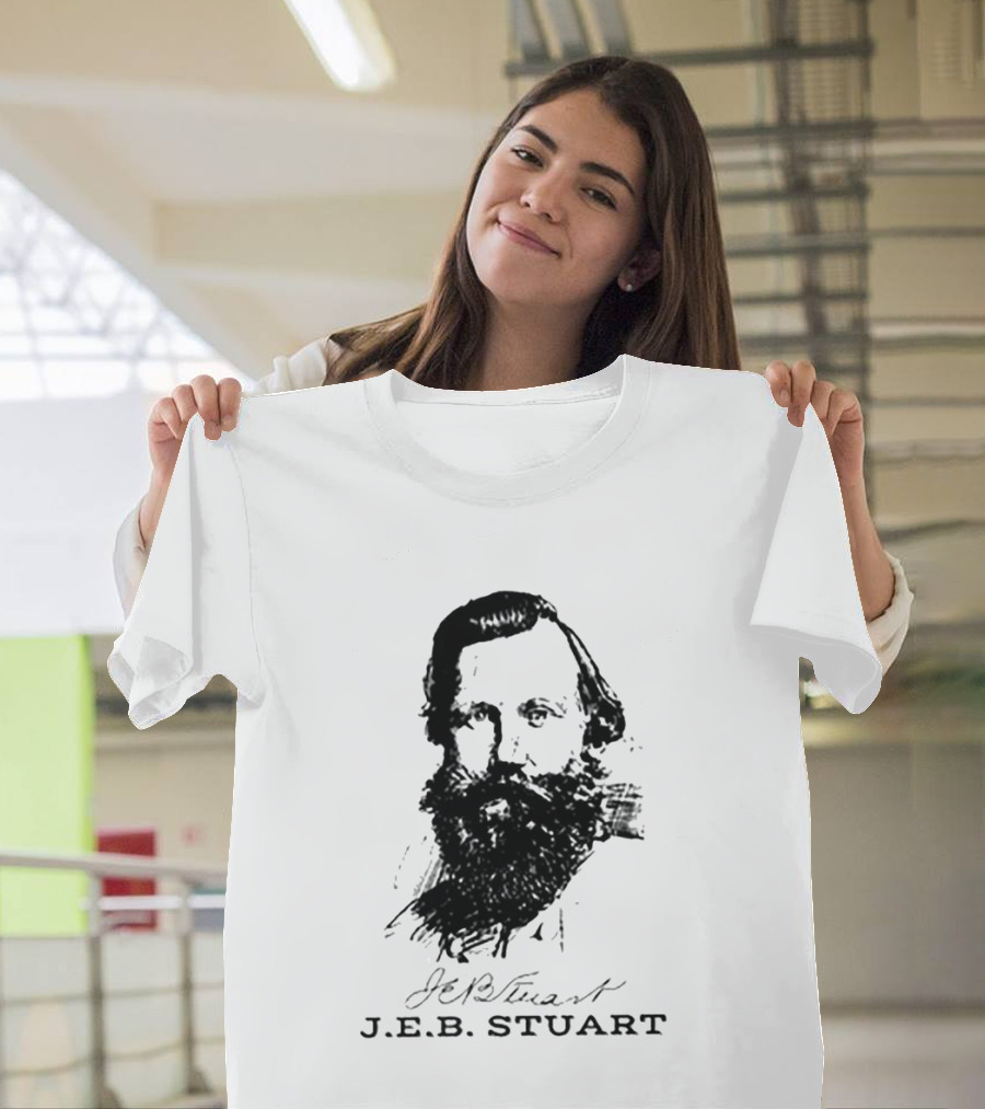 General J.E.B. Stuart Portrait Signature T-Shirt