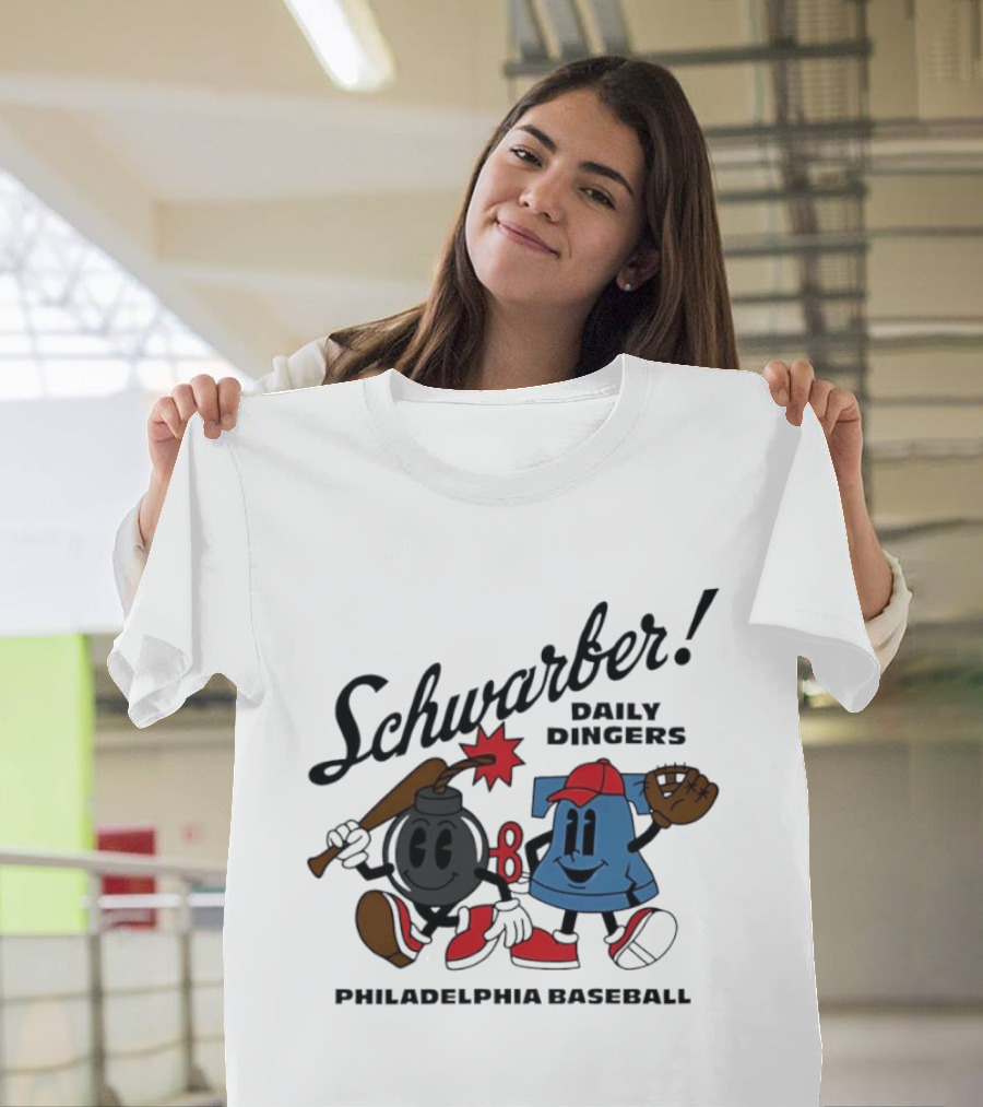 Schwarber Daily Dingers Philadelphia Baseball T-Shirt