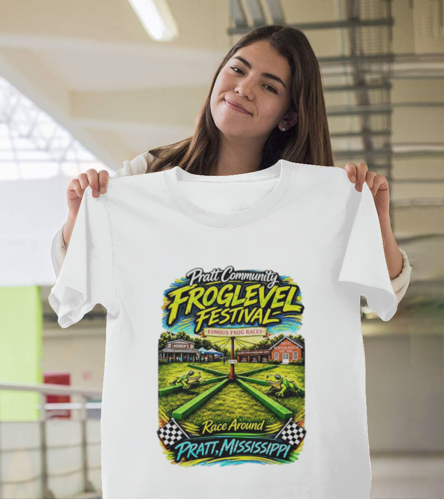 Pratt Community Froglevel Festival Famous Frog Races Race Around Pratt Mississippi T-Shirt