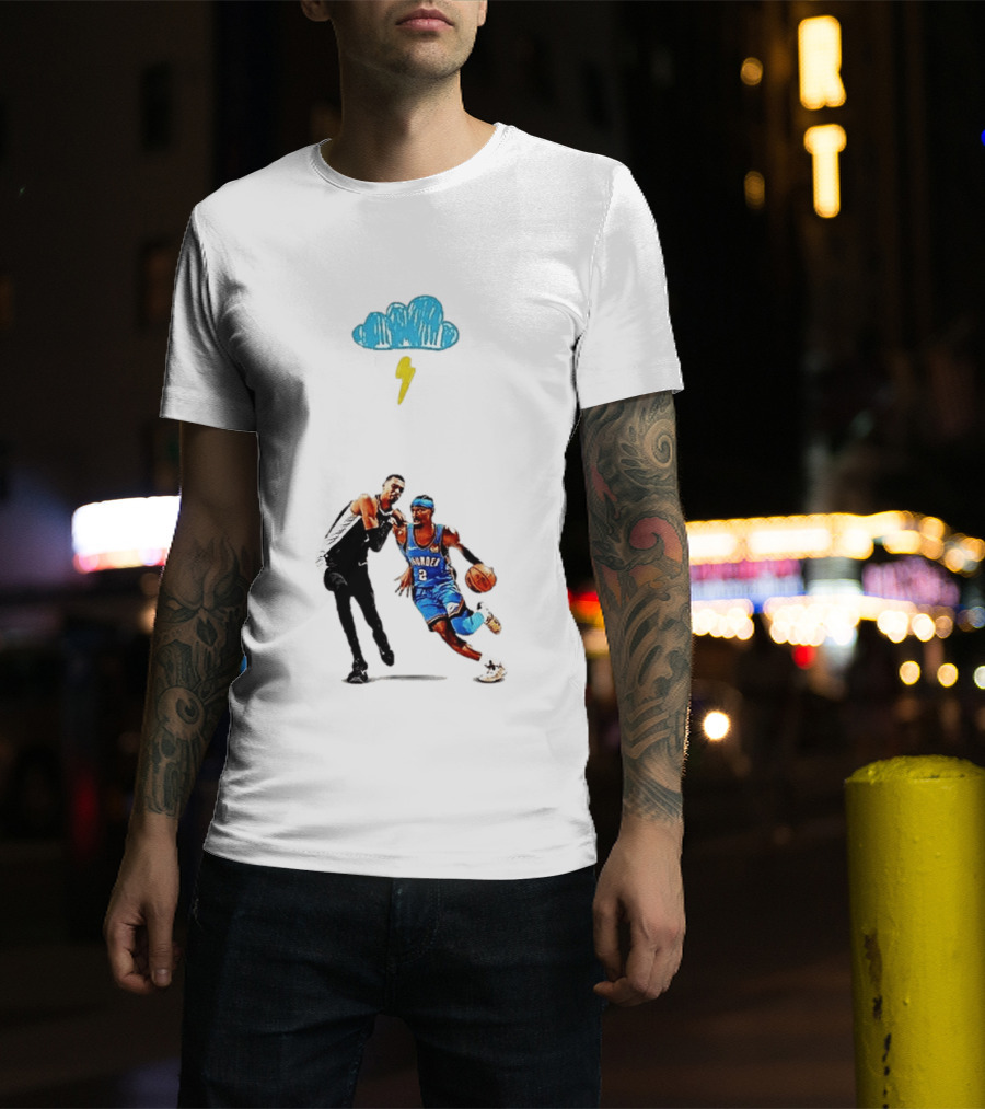 Shai Gilgeous Alexander Oklahoma City Thunder Keldon Johnson San Antonio Spurs Basketball Matchup T-Shirt