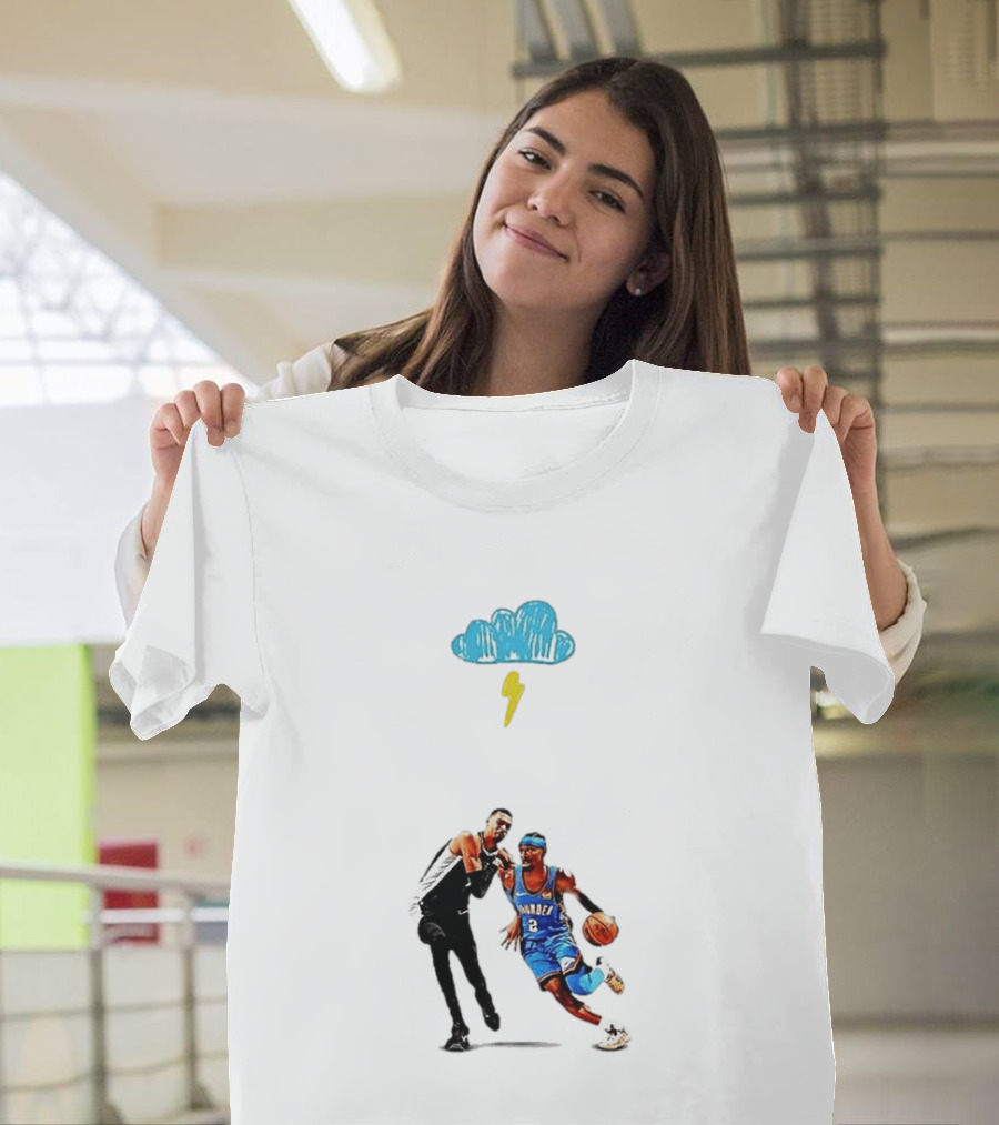 Shai Gilgeous Alexander Oklahoma City Thunder Keldon Johnson San Antonio Spurs Basketball Matchup T-Shirt
