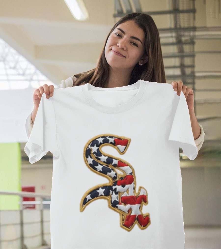 America 250th Anniversary White Sox Hat Patriotic Stars And Stripes T-Shirt
