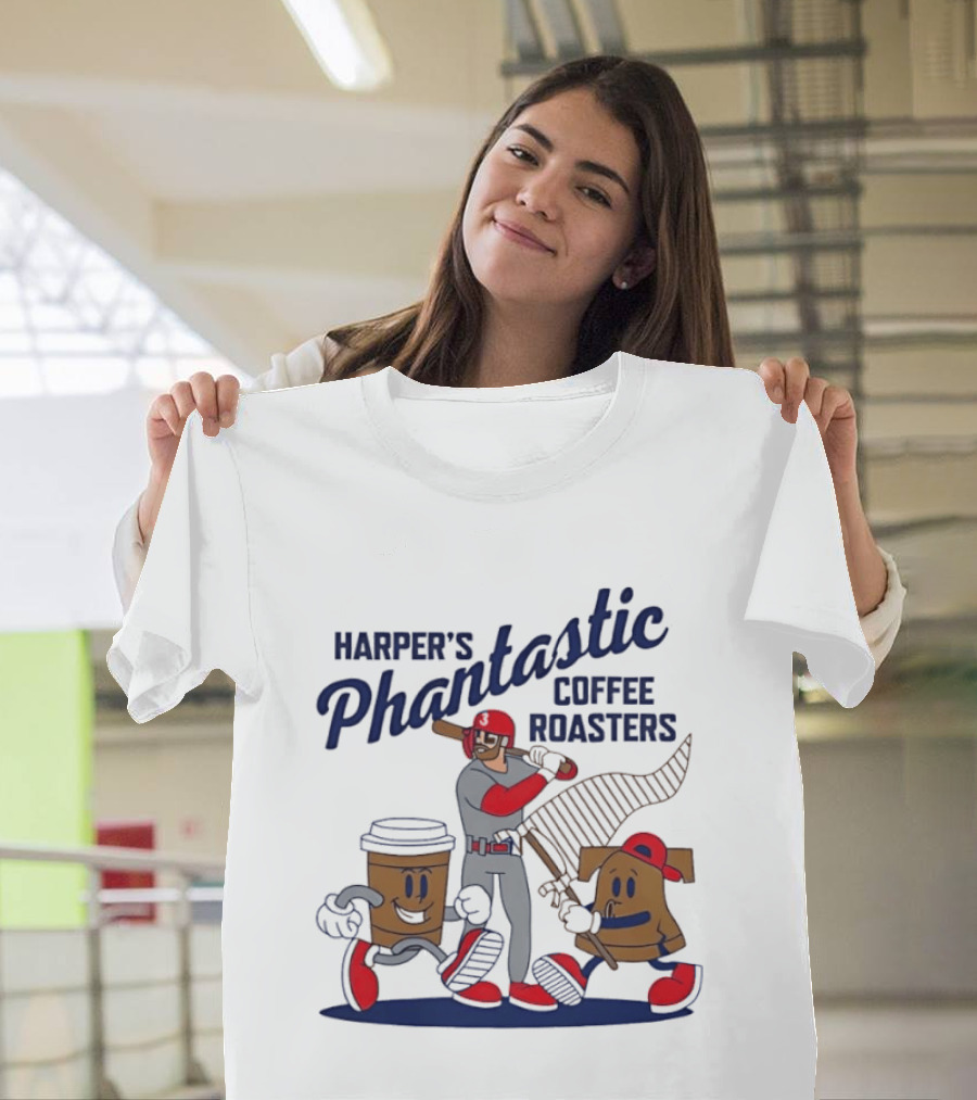Bryce Harper Philadelphia Phillies MLB Harpers Phantastic Coffee Roasters Baseball T-Shirt