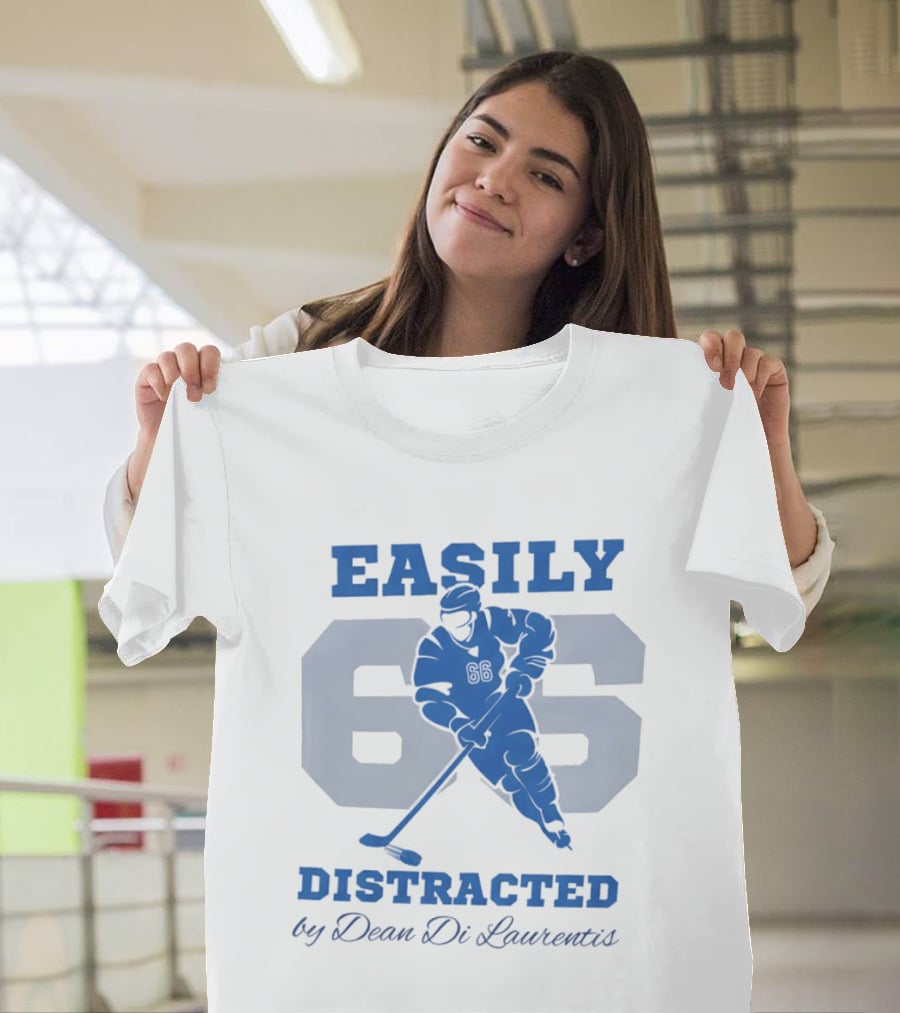 Easily Distracted 66 By Dean Di Laurentis Hockey Romance T-Shirt