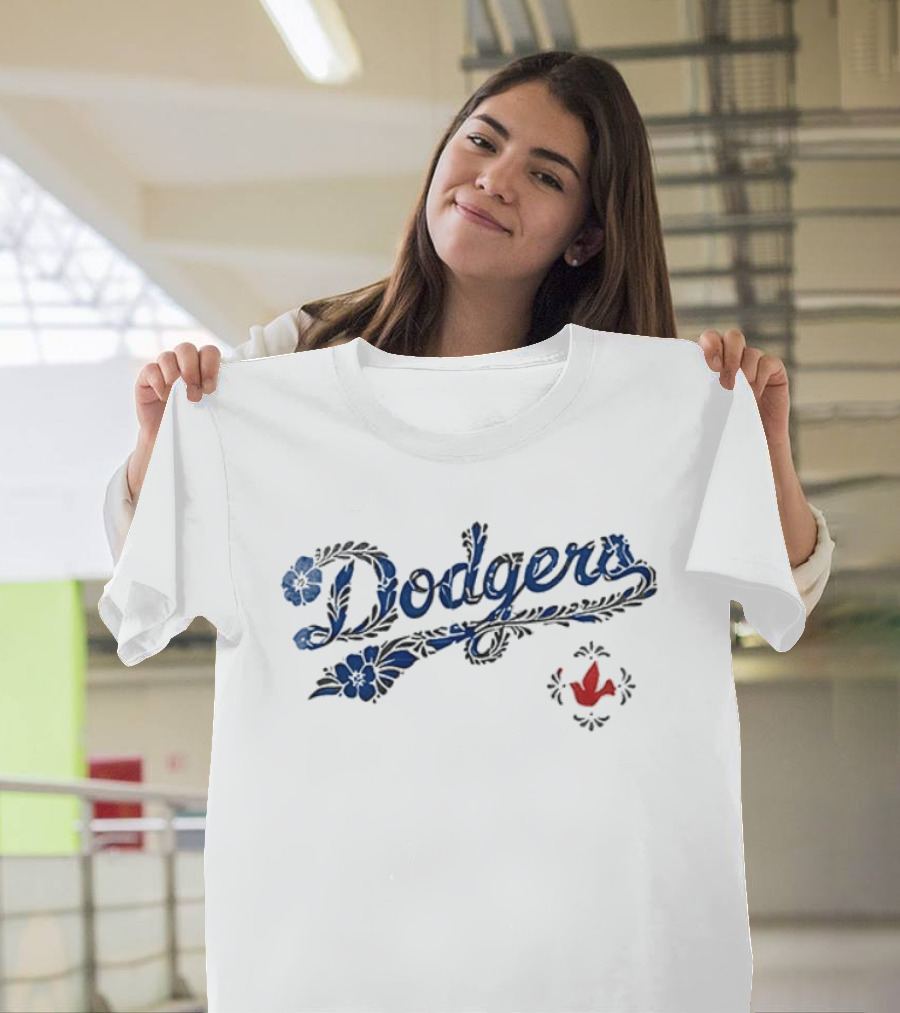 Los Angeles Dodgers Floral Mexican Heritage T-Shirt