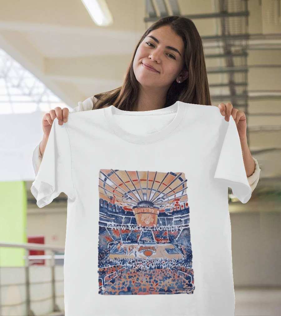 New York Knicks Madison Square Garden New York Or Nowhere Basketball Game Scene T-Shirt
