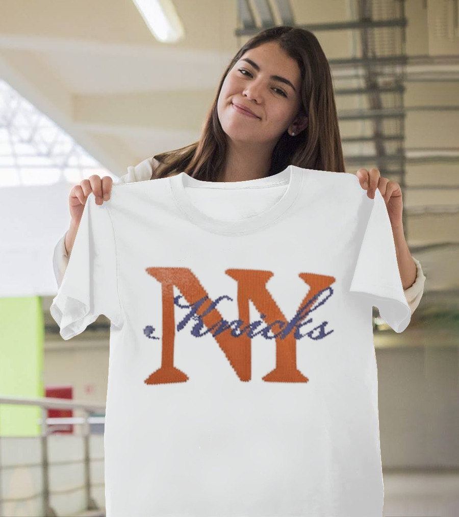 New York Knicks Iconic Orange Blue Team Spirit T-Shirt