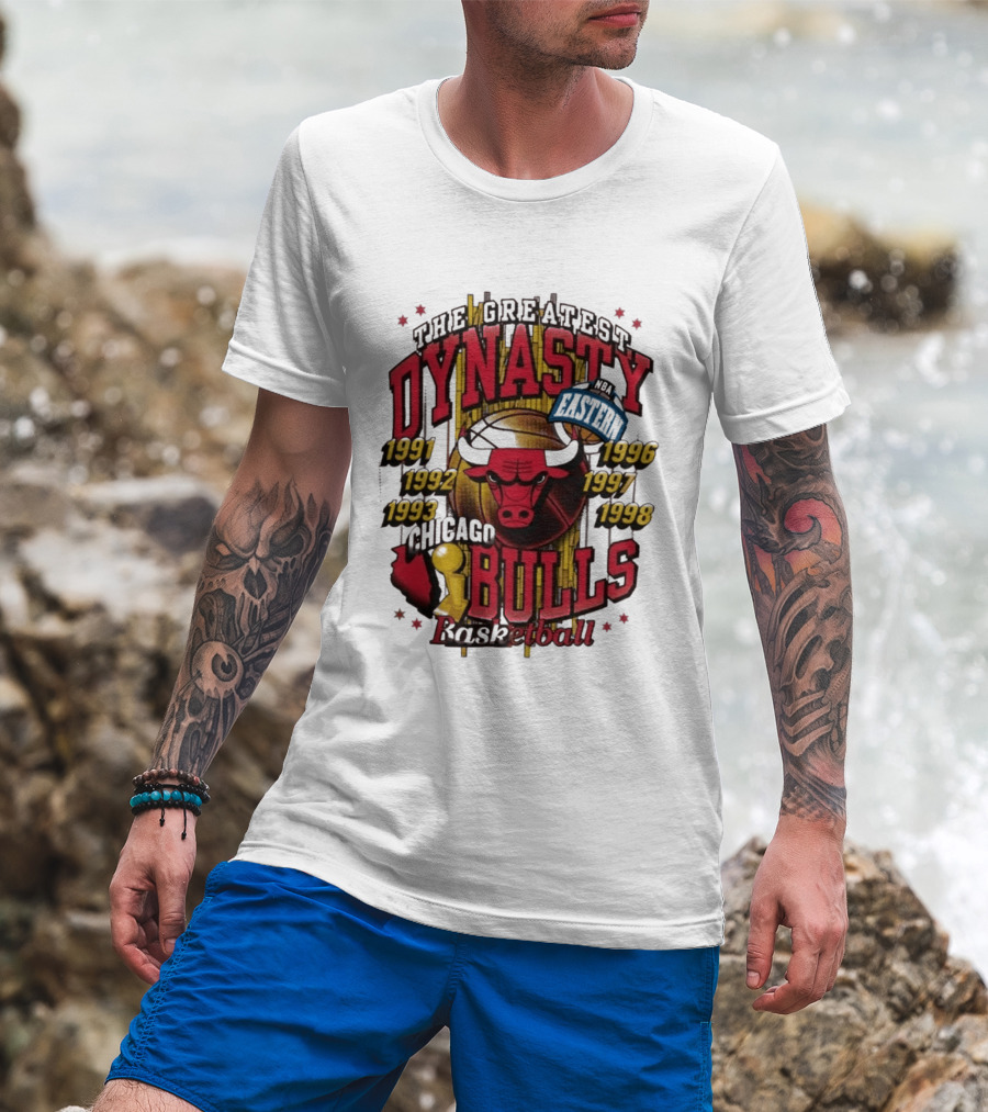 The Greatest Dynasty Chicago Bulls Basketball 1991 1998 NBA Eastern Champs T-Shirt