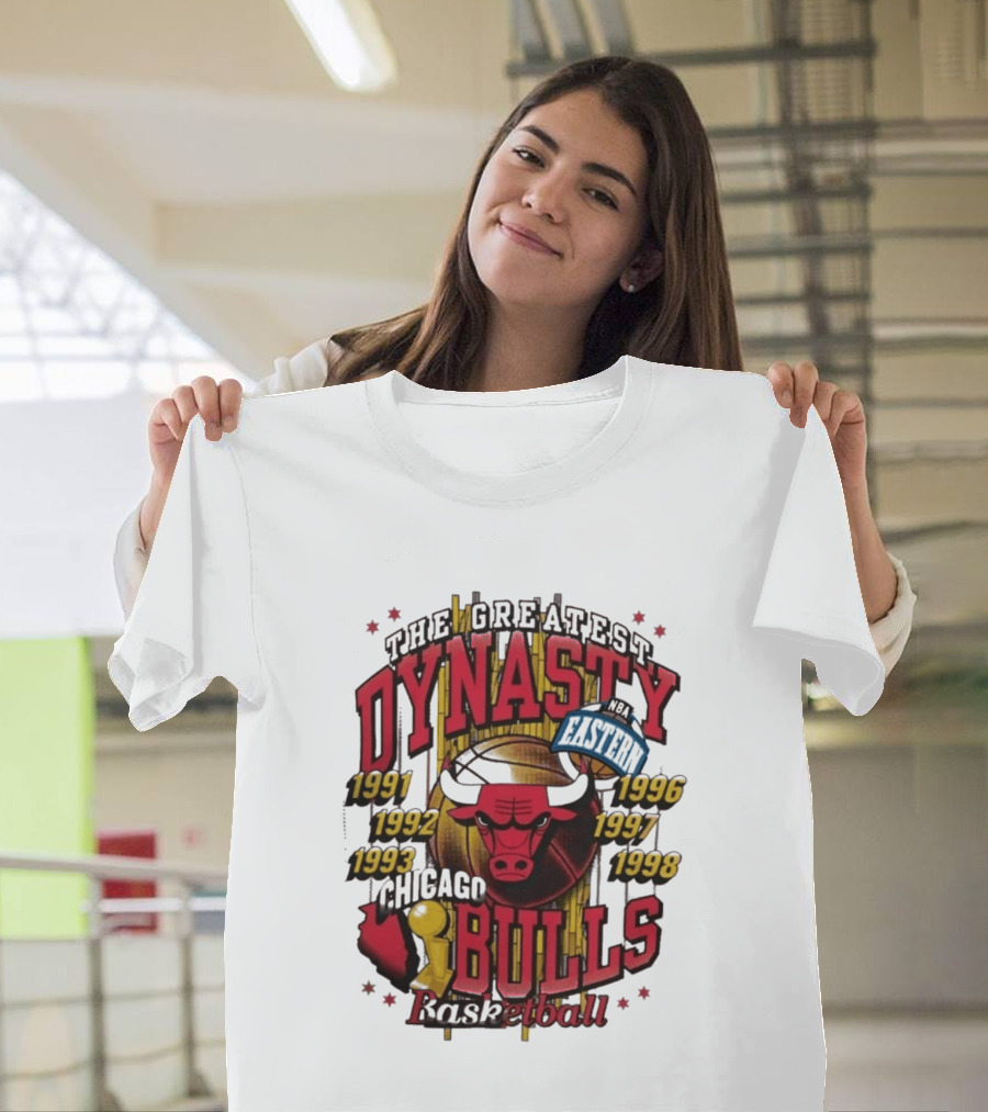The Greatest Dynasty Chicago Bulls Basketball 1991 1998 NBA Eastern Champs T-Shirt