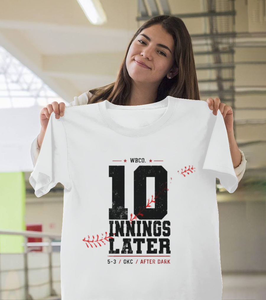 WBCO 10 Innings Later 5 3 OKC After Dark Baseball T-Shirt