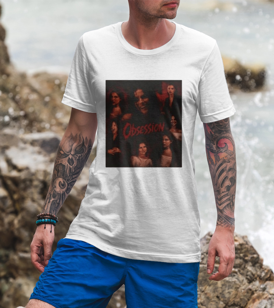 Obsession Nikki Multiple Expressions Dark Red Portraits T-Shirt