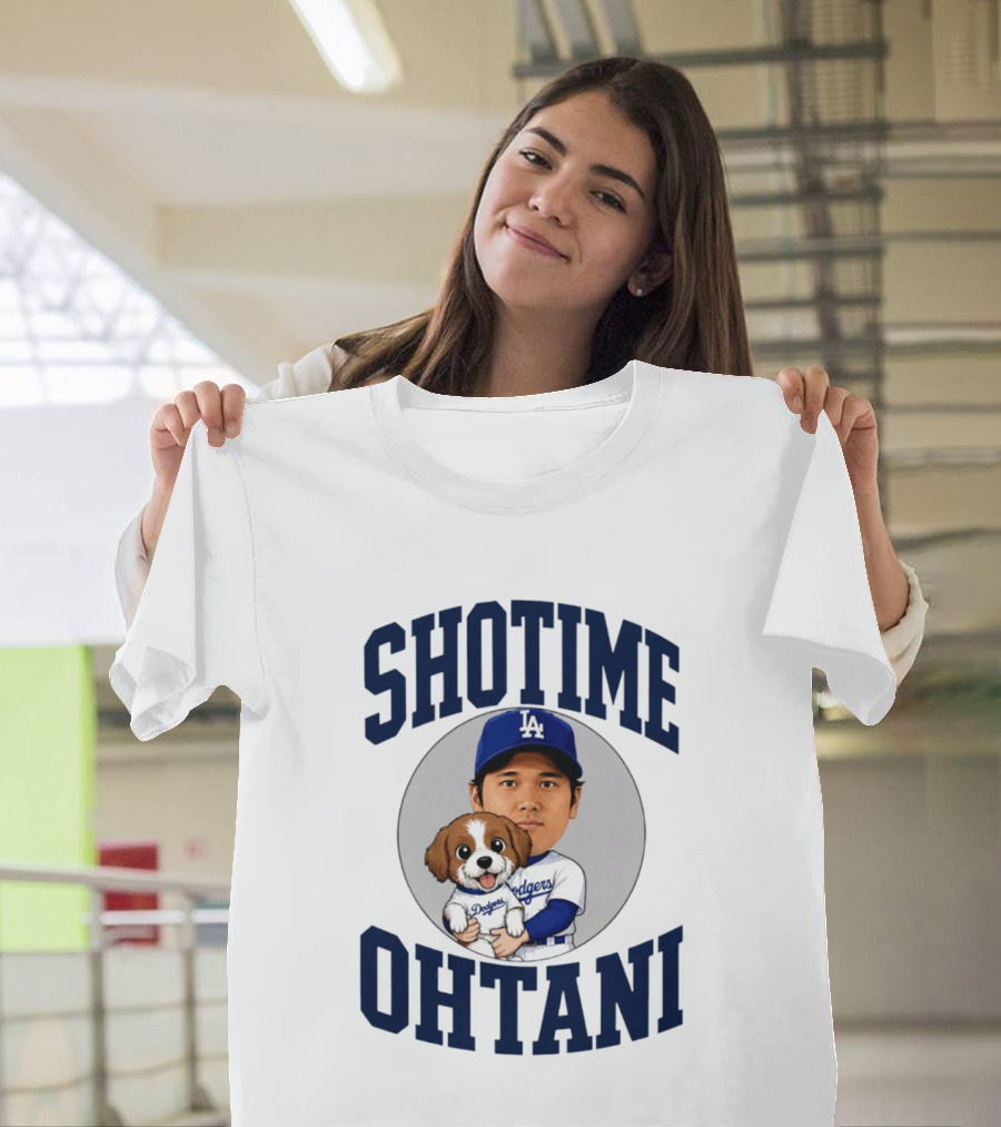 ShoTime Ohtani Los Angeles Dodgers Player With Dog T-Shirt