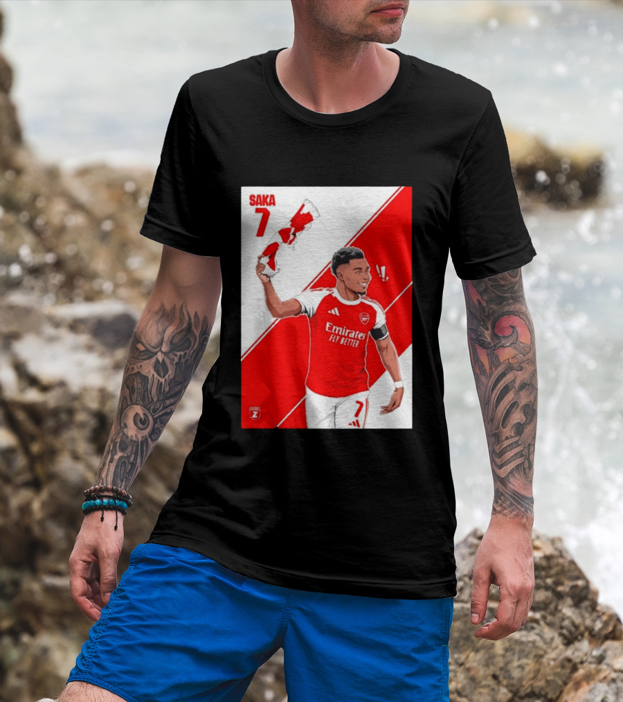 Arsenal F.C. Bukayo Saka 7 Starboy Emirates Fly Better T-Shirt