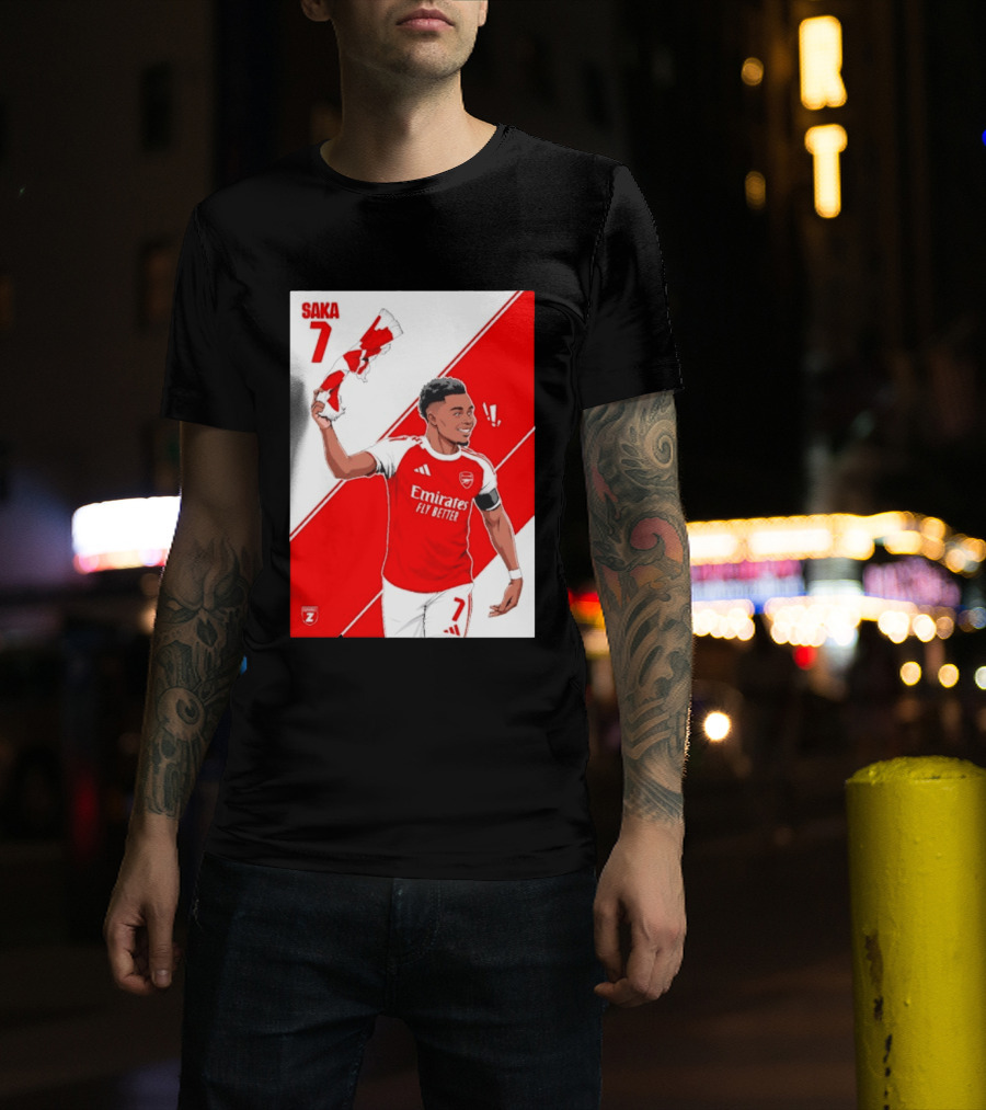 Arsenal F.C. Bukayo Saka 7 Starboy Emirates Fly Better T-Shirt