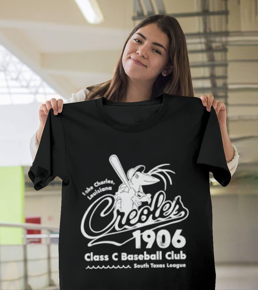 Creoles Lake Charles Louisiana 1906 Class C Baseball Club South Texas League T-Shirt