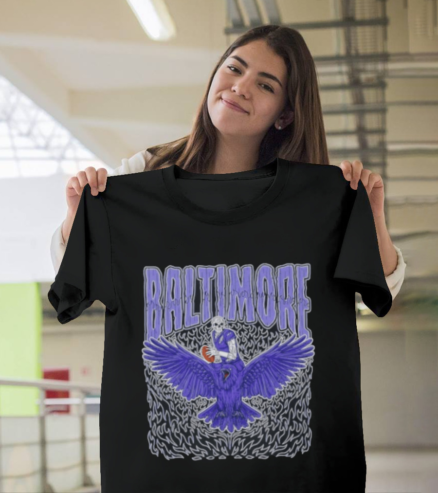 Skeleton Baltimore Ravens Rugby T-Shirt