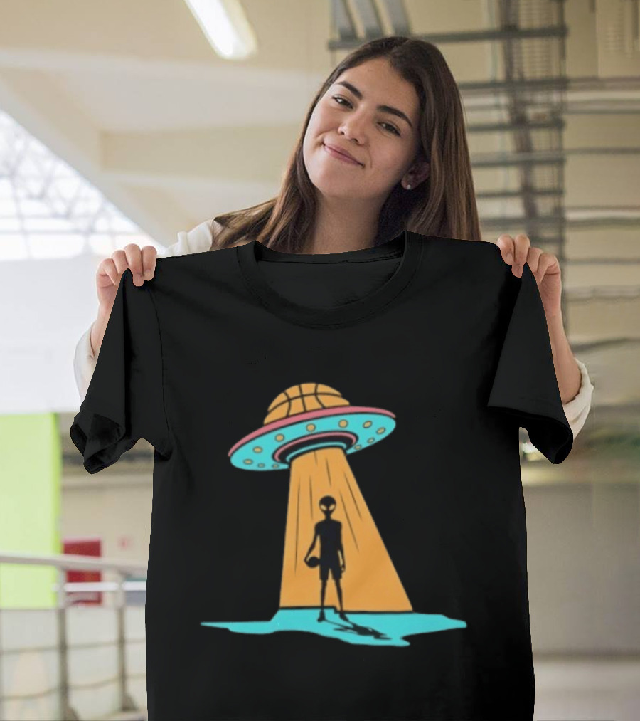 San Antonio Spurs Fiesta Alien Basketball UFO Landing T-Shirt
