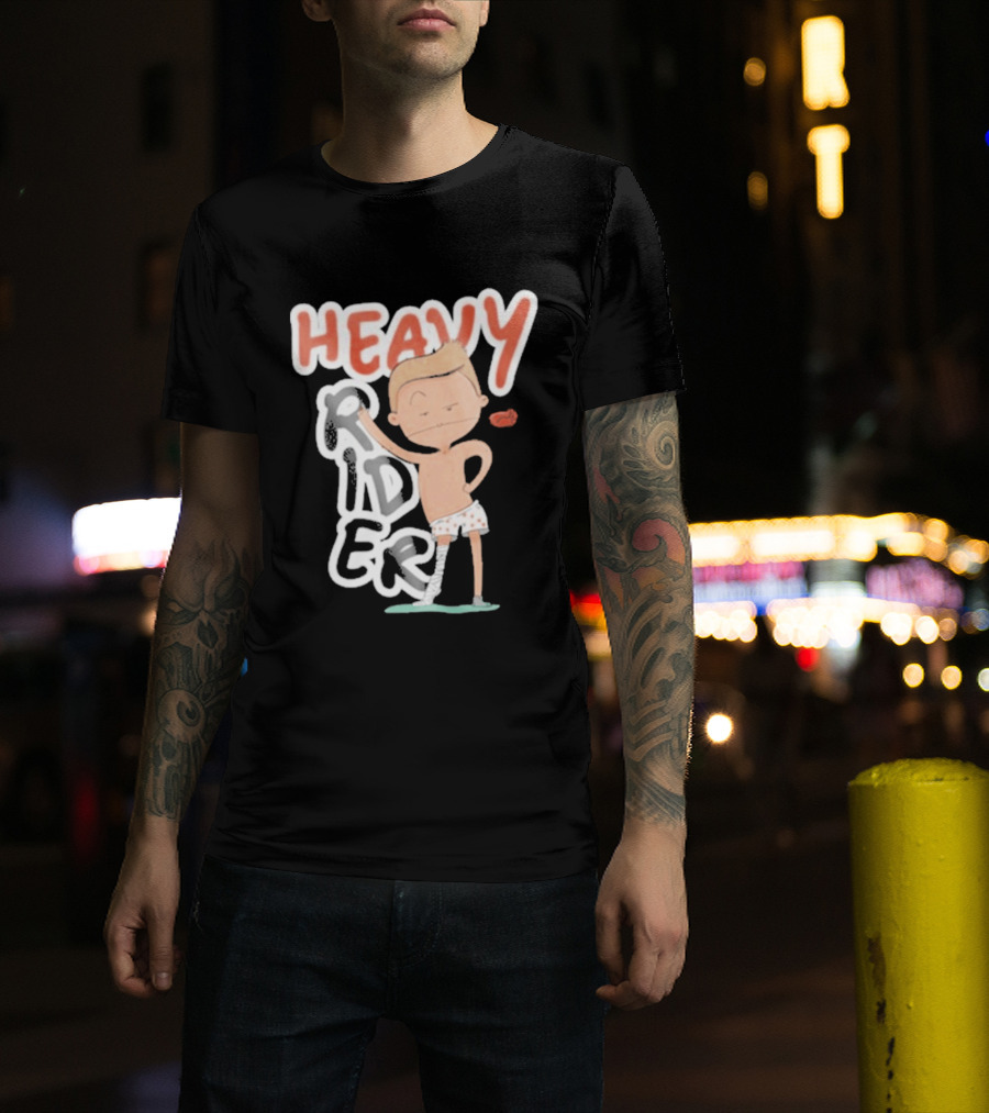 Srinivas Ganesh Heavy Rider Cartoon Character Comical Pose T-Shirt