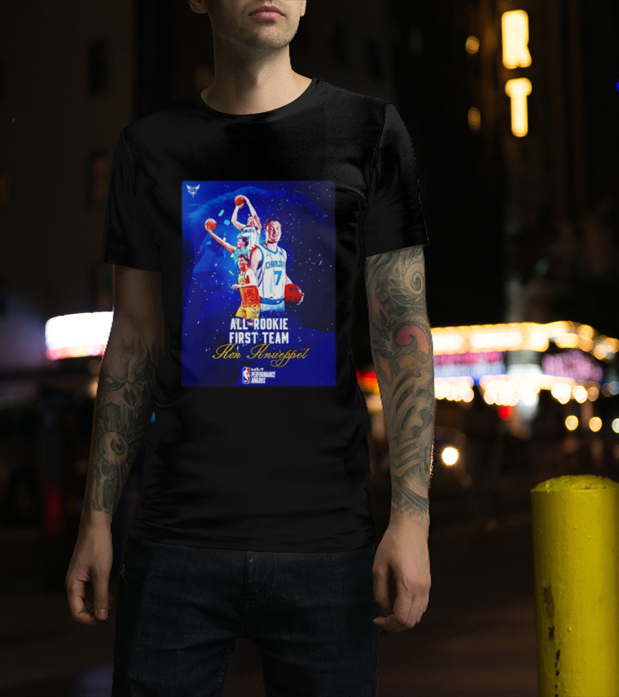 Kon Knueppel Charlotte Hornets All Rookie First Team NBA Performance Awards T-Shirt