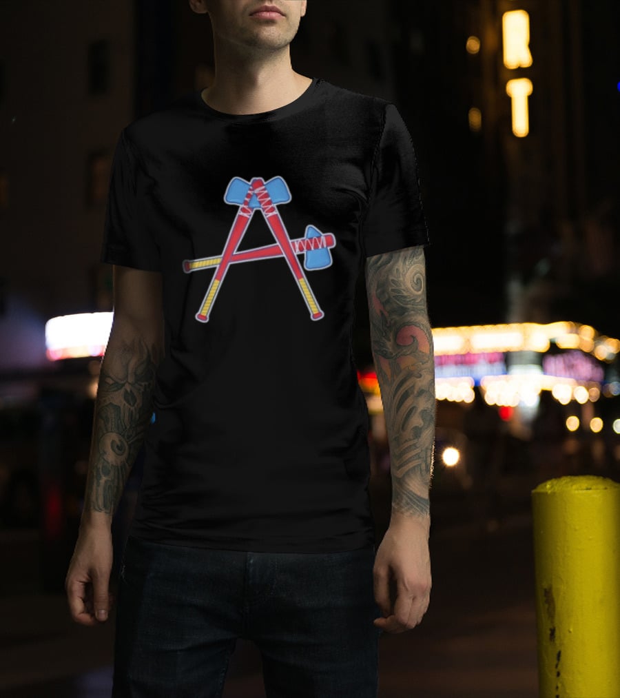 Atlanta Braves Tomahawk A Baseball T-Shirt