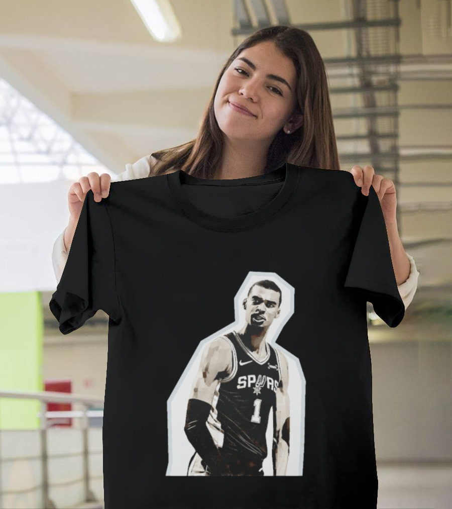 Victor Wembanyama Spurs Number 1 Basketball Jersey T-Shirt