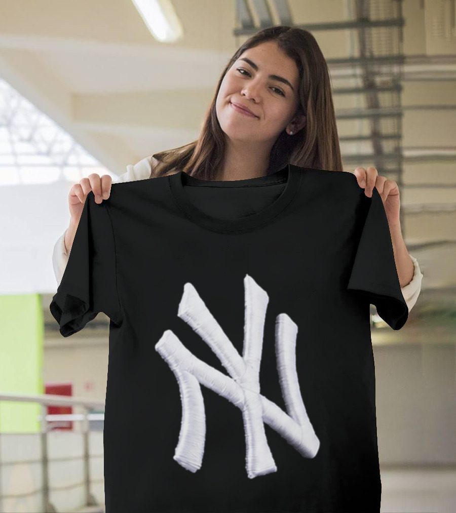 Yankees Inflated Stitch Logo Hat T-Shirt