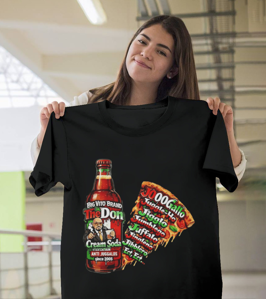 Big Vito Brand The Don Cream Soda Anti Juggalos Juggle Ho Jiggle Ho Pizza Slice 2005 T-Shirt