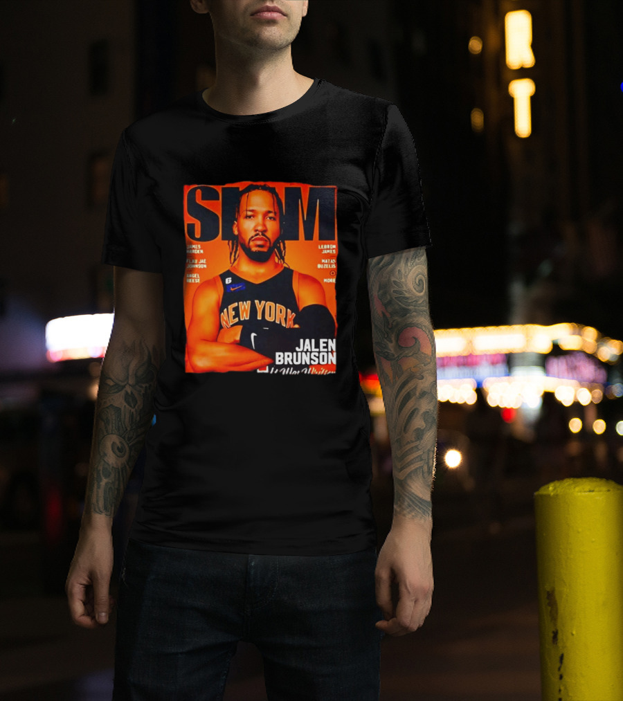 Slam Magazine New York Jalen Brunson Basketball T-Shirt