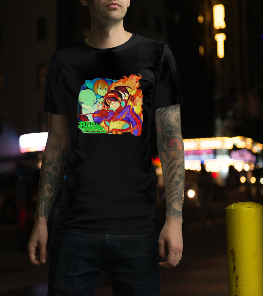 Snake Dragon 2020 Anime Group Denver Flaming Warrior T-Shirt