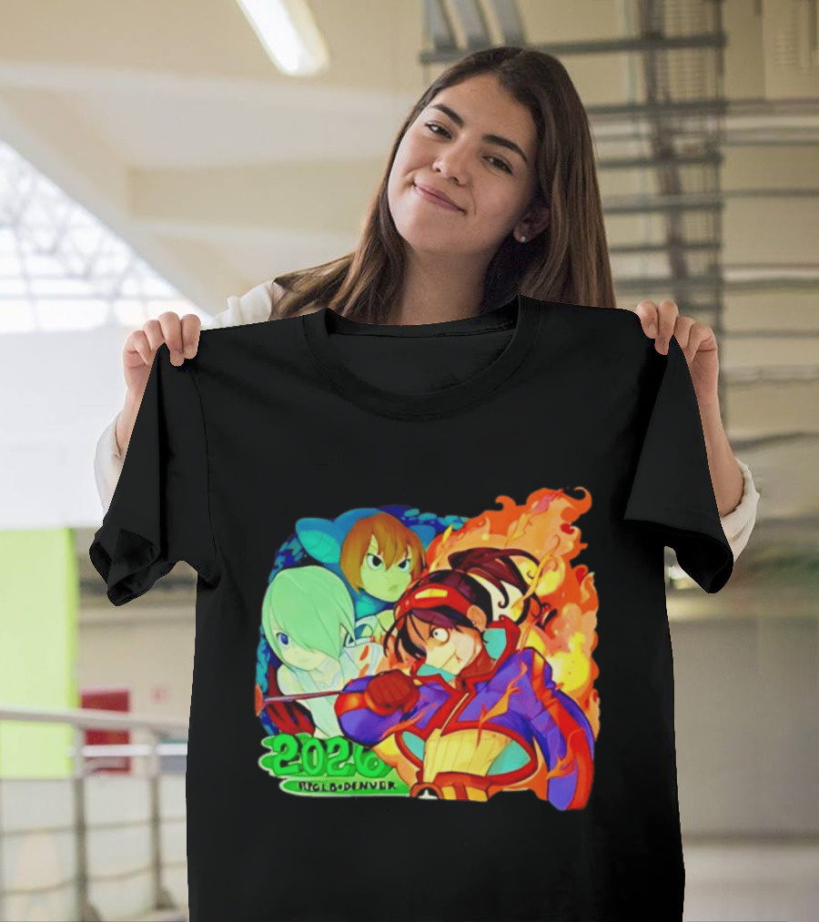 Snake Dragon 2020 Anime Group Denver Flaming Warrior T-Shirt