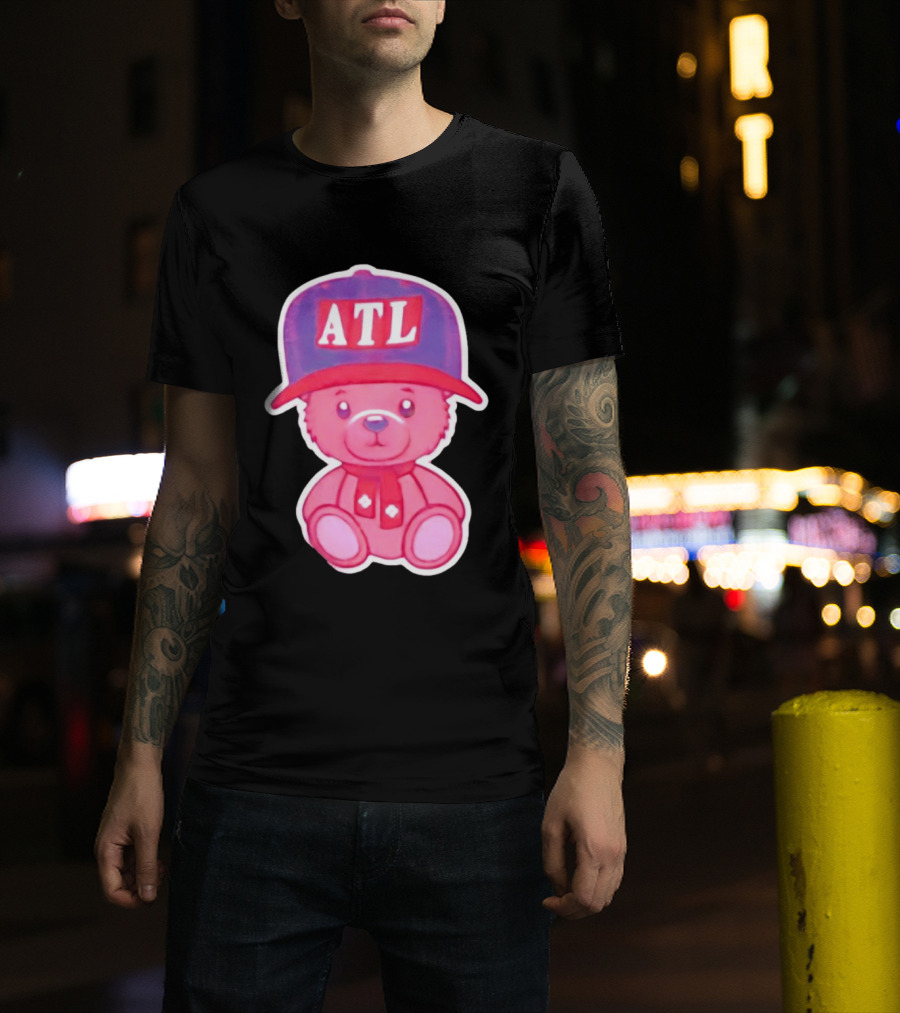 ATL Cap Teddy Bear Atlanta Braves Baseball Scarf T-Shirt
