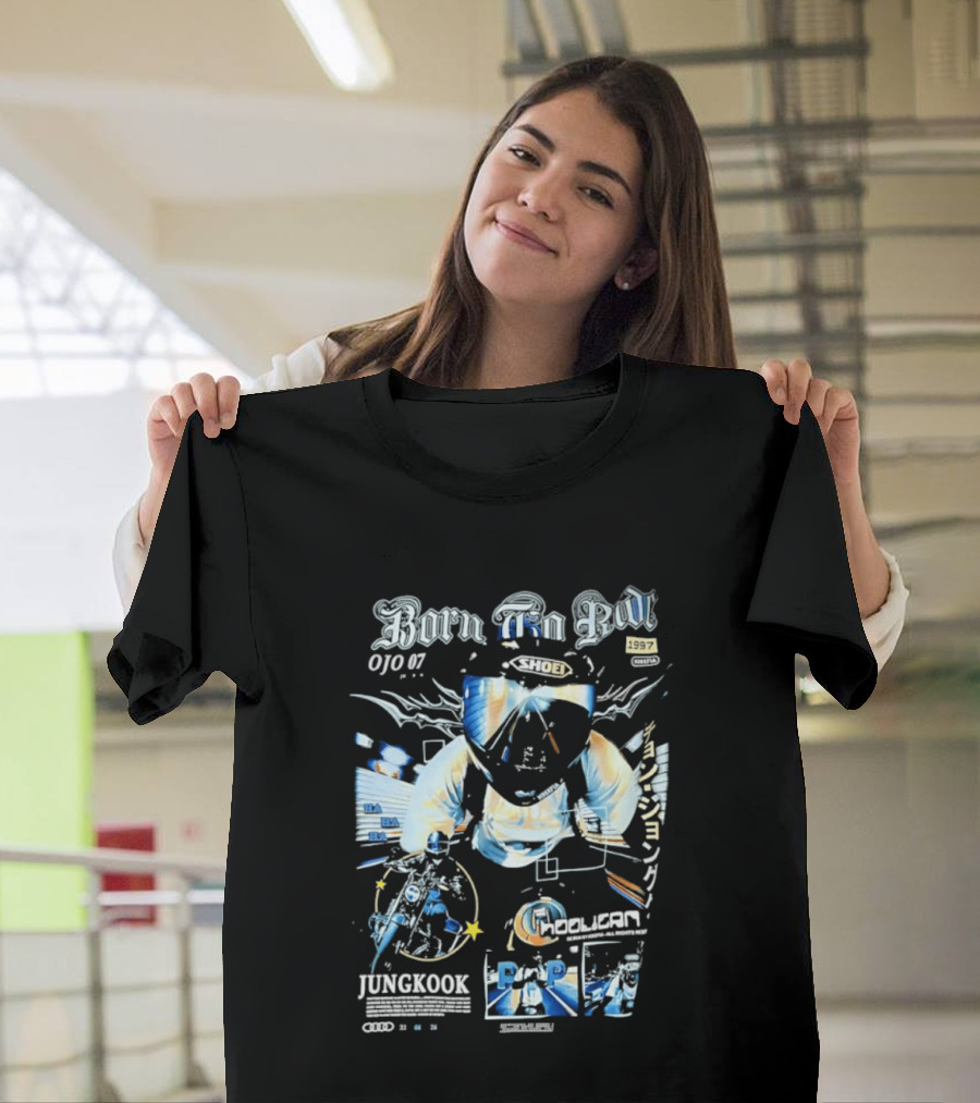 Born To Ride Jungkook Shoei Helmet Hooligan Motorcycle Biker 010 T-Shirt