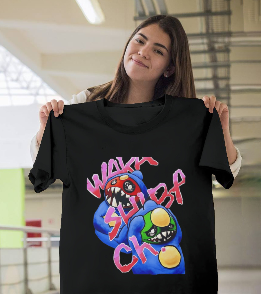 Wakk Slurp Ch Red And Green Creepy Monsters Graffiti T-Shirt