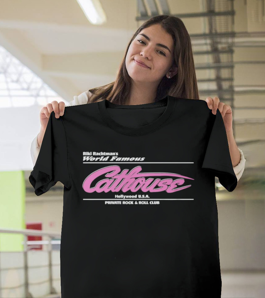 Riki Rachtman's World Famous Cathouse Hollywood USA Private Rock And Roll Club T-Shirt
