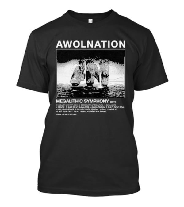 AWOLNATION Megalithic Symphony 15th Anniversary Stone Monoliths Celebration T-Shirt