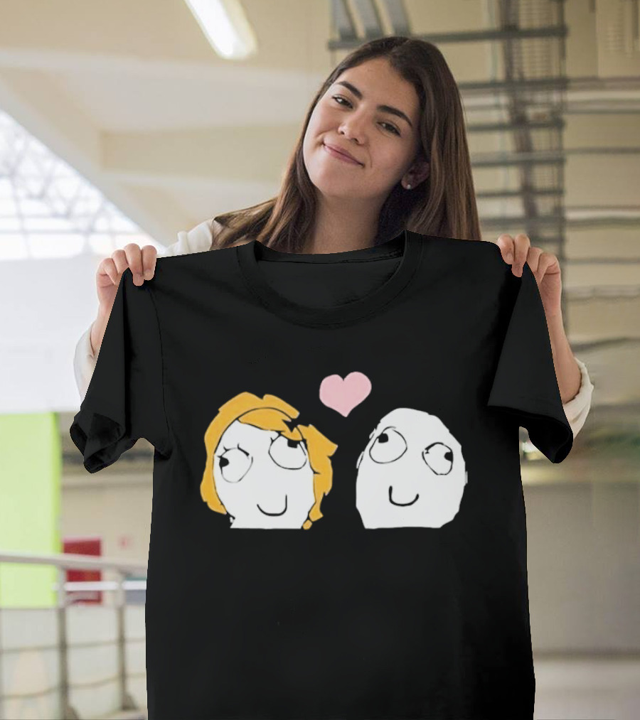 Derp Derpina Heart Rage Comic 2026 T-Shirt