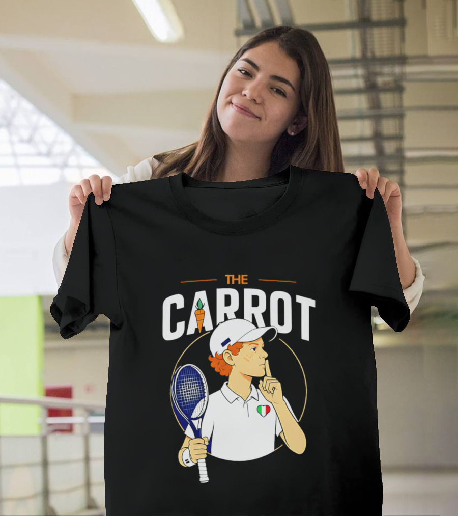 The Carrot Tennis Player Italian Flag T-Shirt