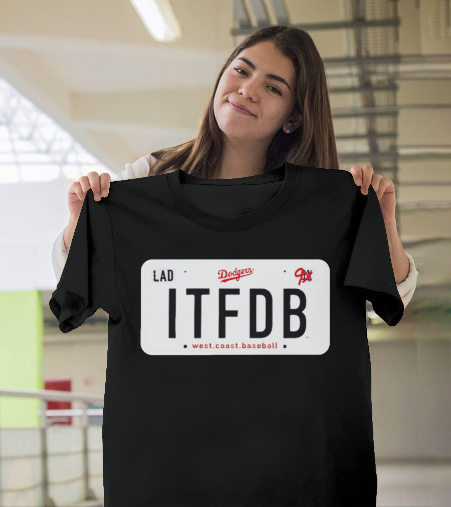 Los Angeles Dodgers LAD ITFDB West Coast Baseball 9X T-Shirt