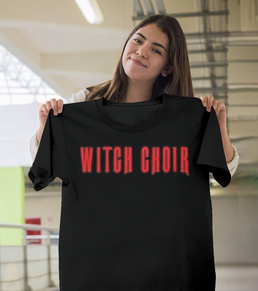 Witch Choir Red Text Halloween Horror T-Shirt