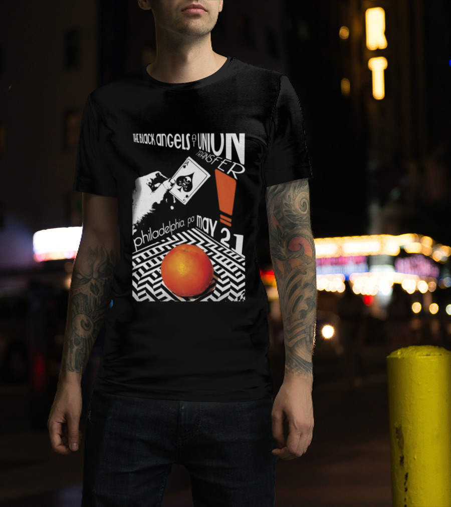 The Black Angels Union Transfer Philadelphia PA May 21 Orange T-Shirt