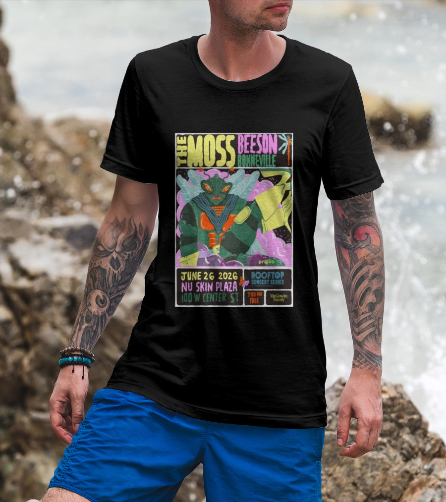 The Moss Beeson Bonneville Nu Skin Plaza Provo Rooftop Concert Series June 26 2026 T-Shirt
