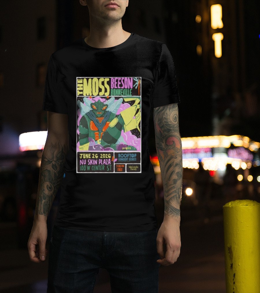 The Moss Beeson Bonneville Nu Skin Plaza Provo Rooftop Concert Series June 26 2026 T-Shirt