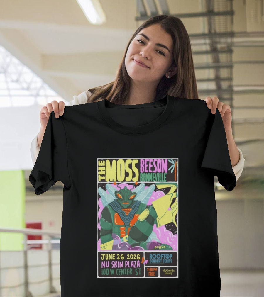 The Moss Beeson Bonneville Nu Skin Plaza Provo Rooftop Concert Series June 26 2026 T-Shirt