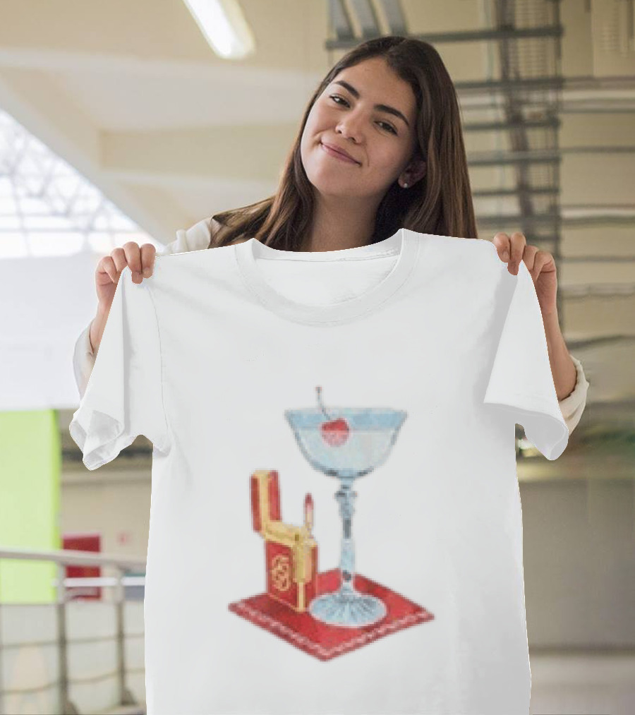 Adrien Rabiot Drole De Monsieur Martini Cocktail With Lighter T-Shirt