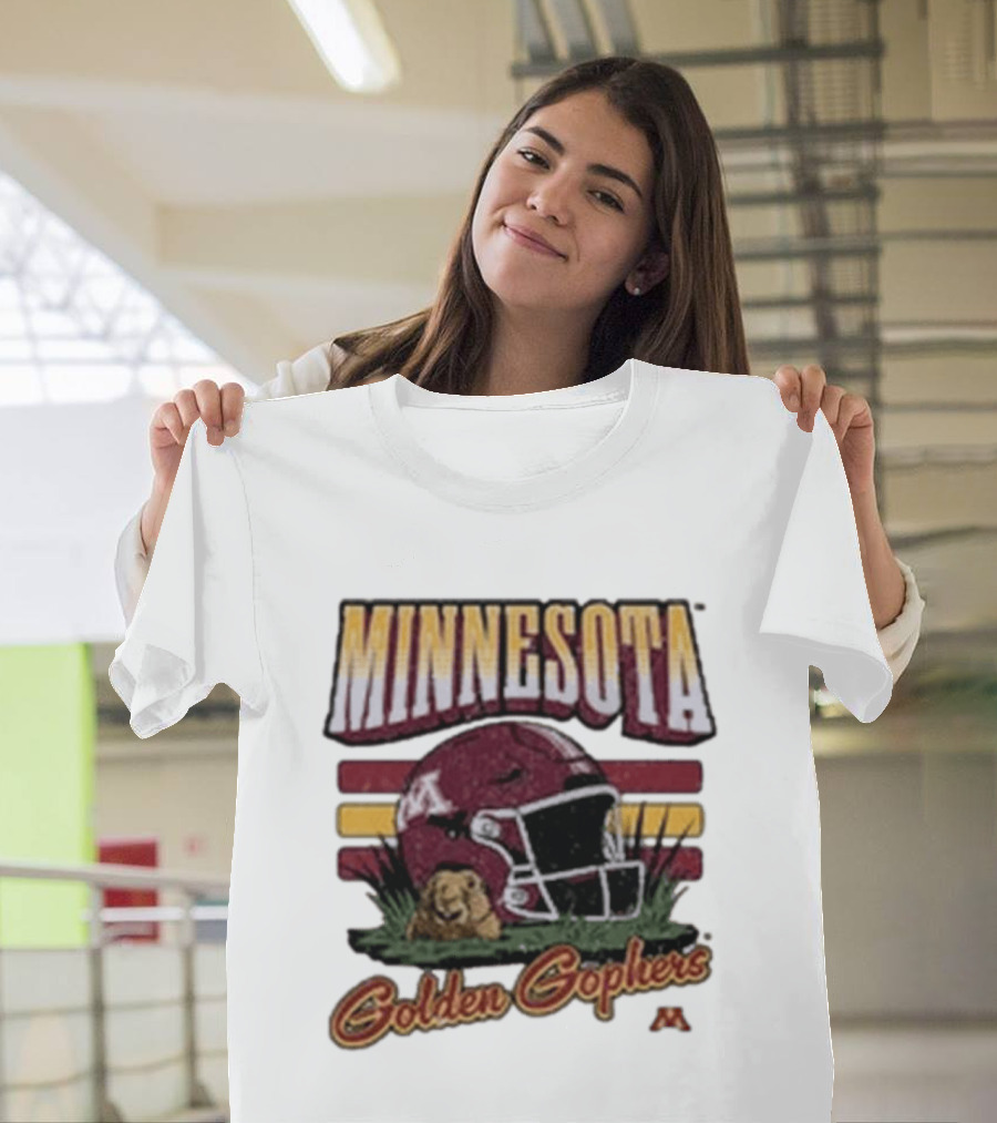 Minnesota Golden Gophers Football Helmet T-Shirt