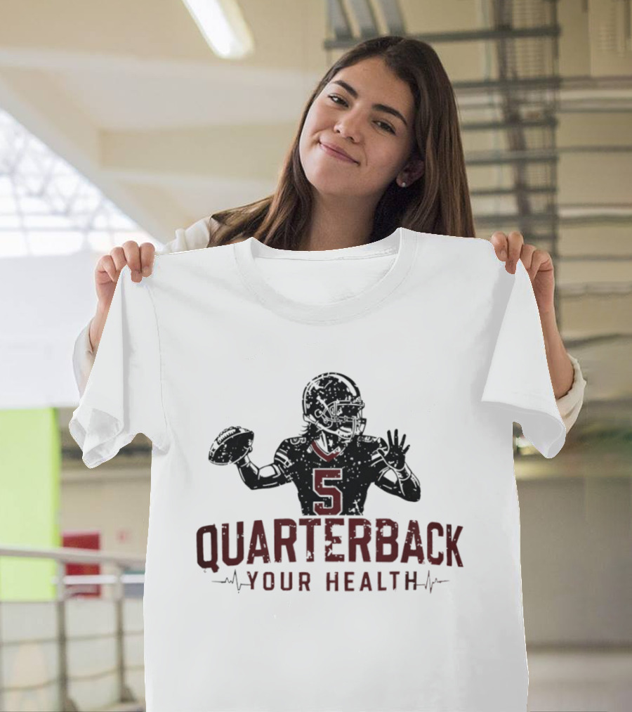 Quarterback Your Health Football Wellness Fitness 5 T-Shirt