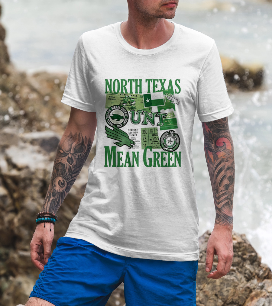 North Texas Mean Green UNT Fouts Field 1890 Football Tickets Memorabilia T-Shirt