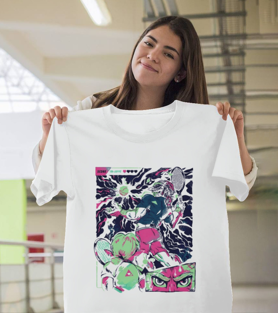 Link Zelda Legend Of Zelda Monster Goblin Arcade Tennis Game Competition Score 40 Love T-Shirt