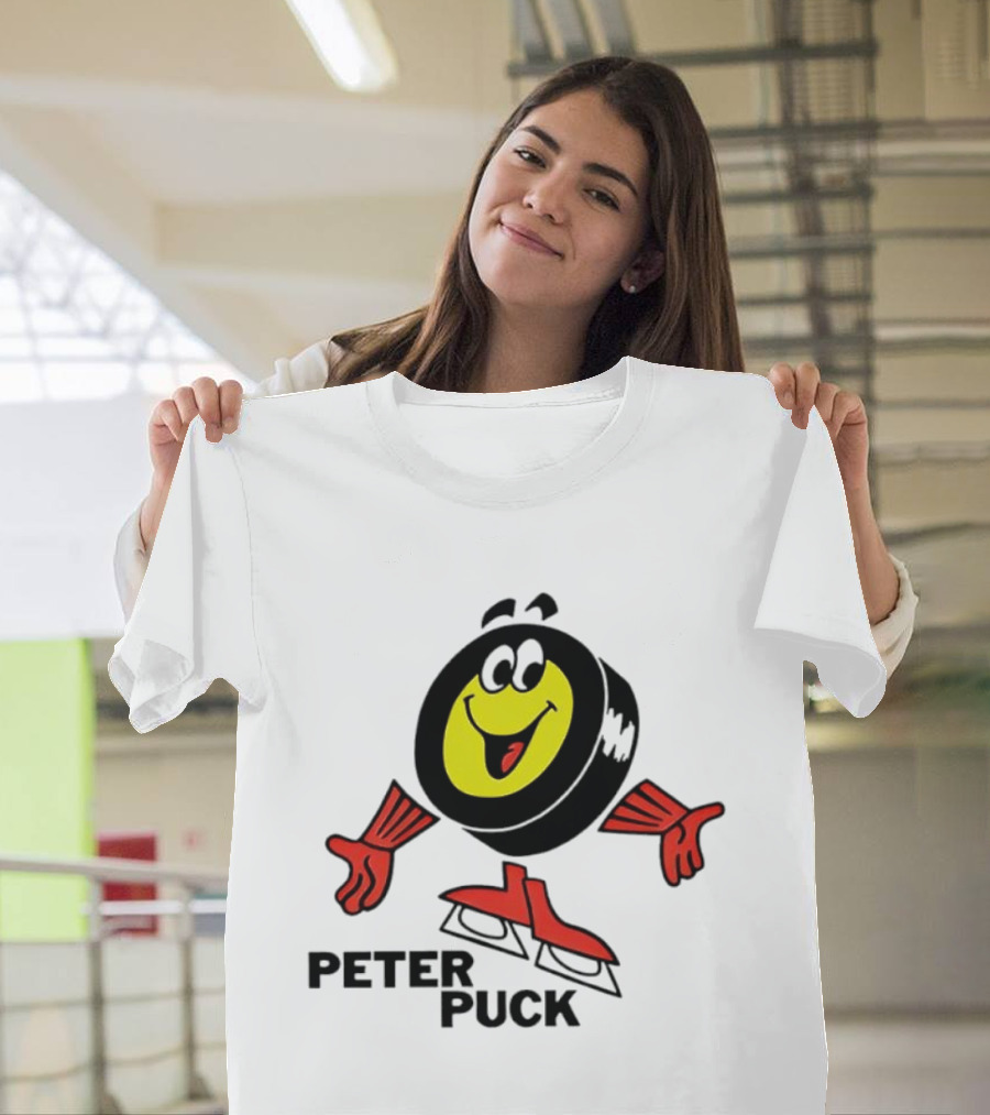 Peter Puck Cartoon Character Hockey T-Shirt